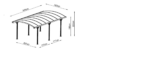 Carport 505 x 303 x 222 cm - imagine 5