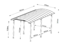 Carport 762 x 359 x 360 cm - imagine 6