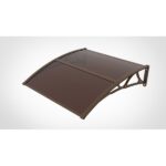 Copertină de Ușă din Aluminiu + Plexiglas 2,7 mm - 80 x 120 cm