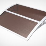 Copertină de Ușă din Plastic + Policarbonat - 80 x 120 cm