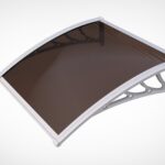 Copertină de Ușă din Plastic + Policarbonat - 60 x 120 cm