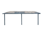 Pergola pentru perete, aluminiu + policarbonat 492 x 400 x 206 /275 cm