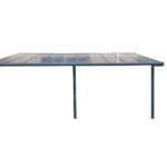 Pergola pentru perete, aluminiu + policarbonat 492 x 400 x 206 /275 cm