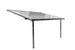 Pergola pentru perete, aluminiu + policarbonat 312 x 254 x 206 /250 cm