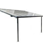 Pergola pentru perete, aluminiu + policarbonat 312 x 254 x 206 /250 cm