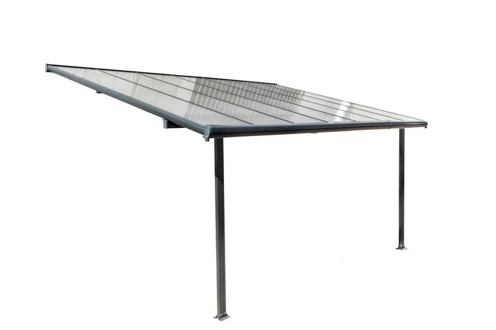 pergola-perete-1.jpg Pergola pentru perete, aluminiu + policarbonat 312 x 254 x 206 /250 cm - imagine 1