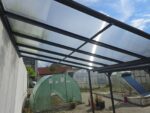 Pergola pentru perete, aluminiu + policarbonat 312 x 254 x 206 /250 cm - imagine 3