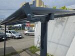 Pergola pentru perete, aluminiu + policarbonat 312 x 254 x 206 /250 cm - imagine 5